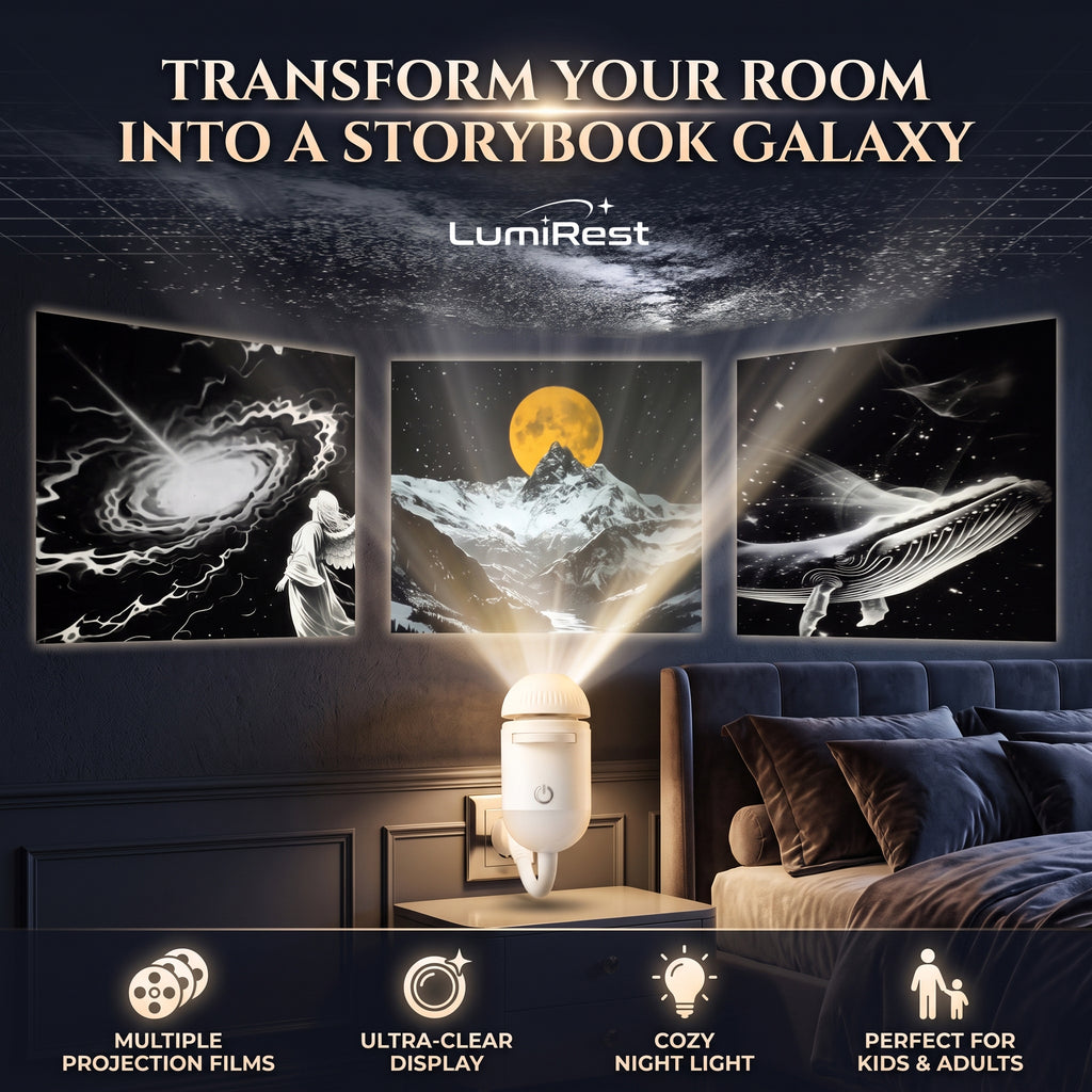 LumiRest – Ultra‑Clear USB Galaxy Star Projector Night Light