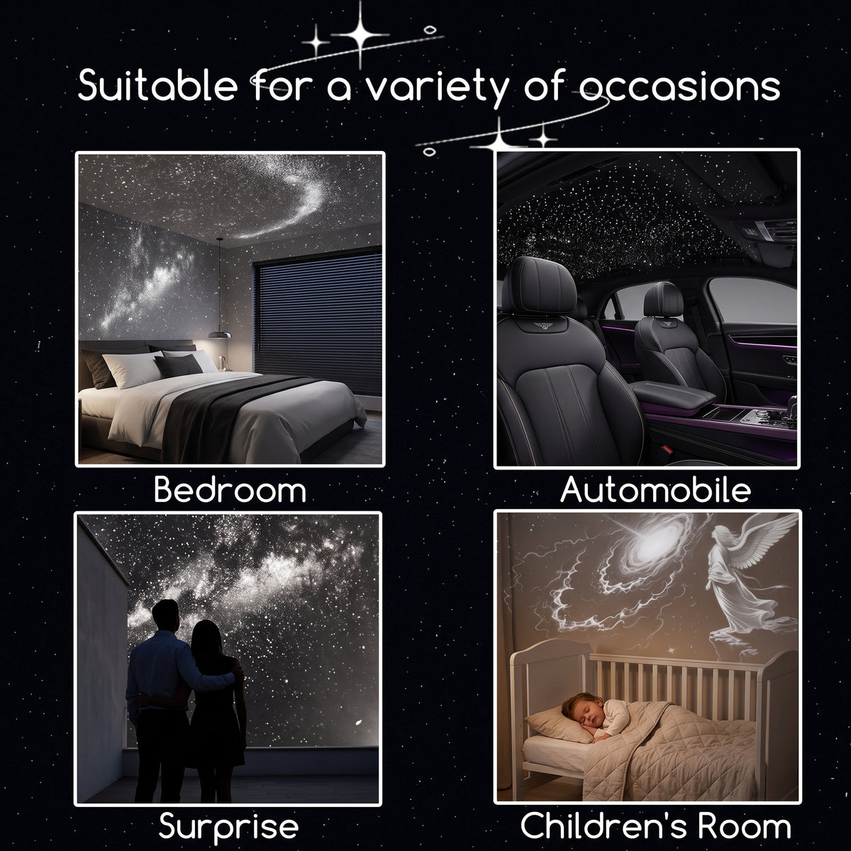 LumiRest – Ultra‑Clear USB Galaxy Star Projector Night Light