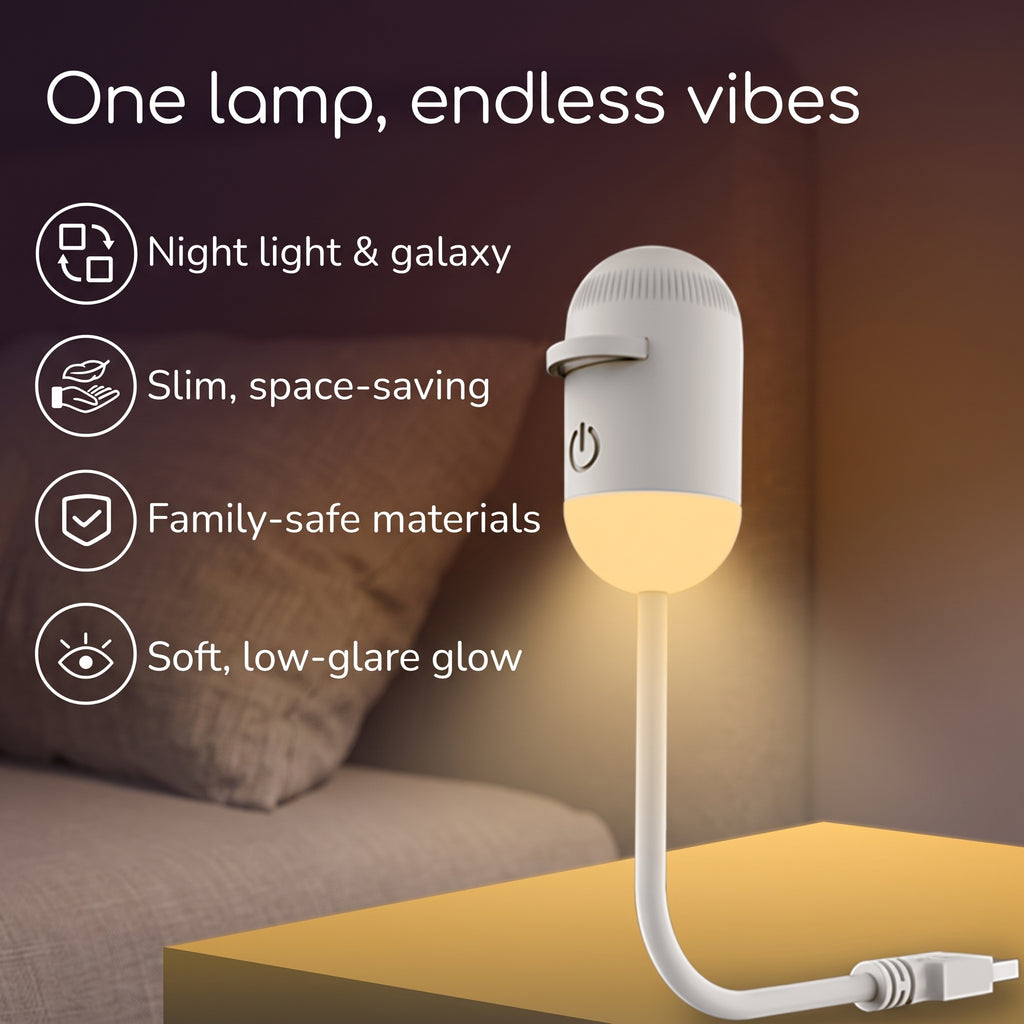 LumiRest – Ultra‑Clear USB Galaxy Star Projector Night Light