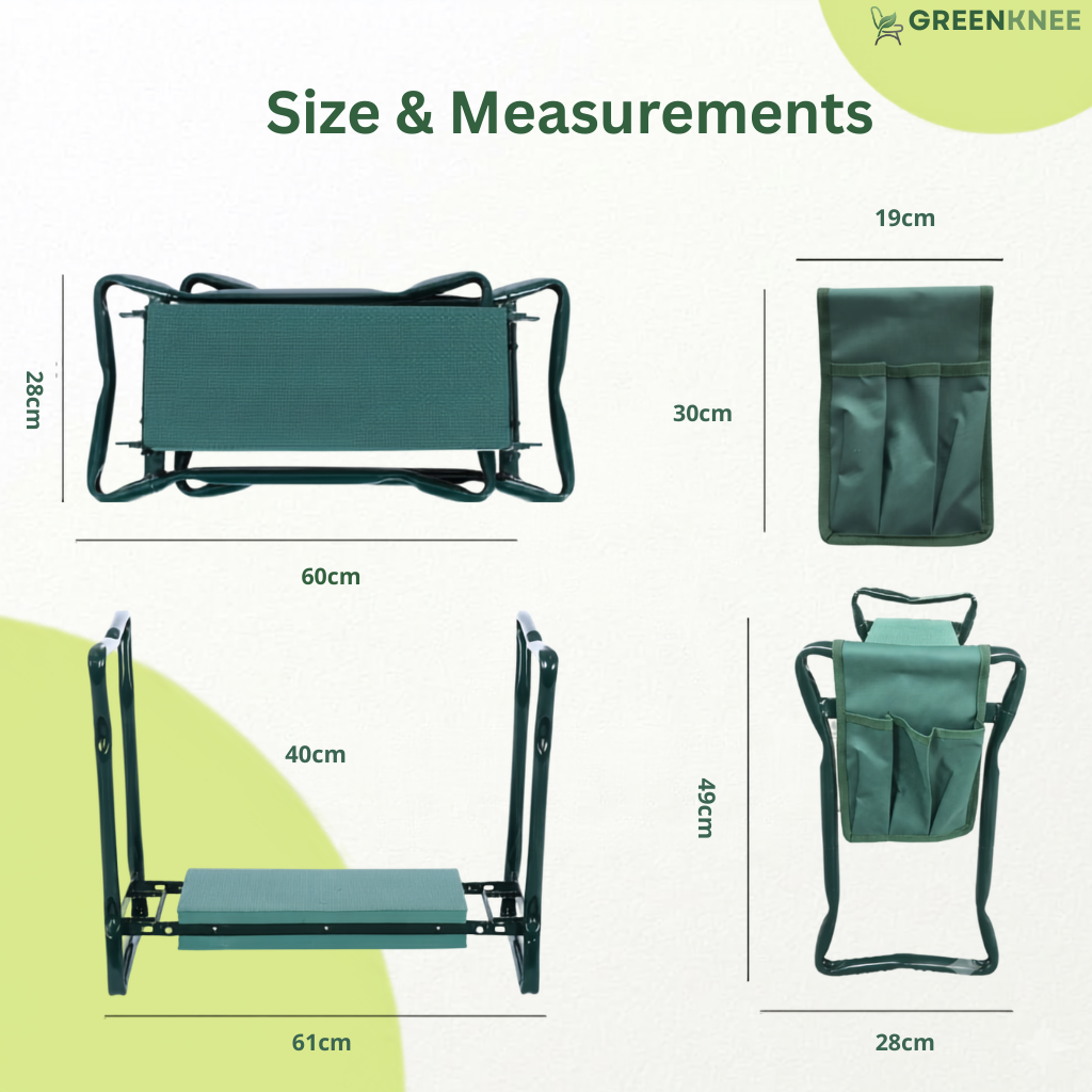 GreenKnee™ : Enjoy Pain-Free Gardening with a Comfortable 2-in-1 Kneeler & Seat