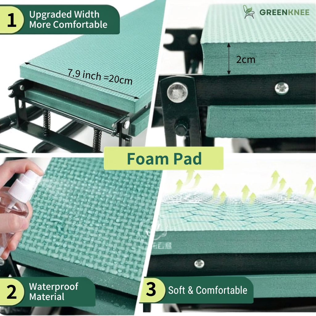 GreenKnee™ : Enjoy Pain-Free Gardening with a Comfortable 2-in-1 Kneeler & Seat