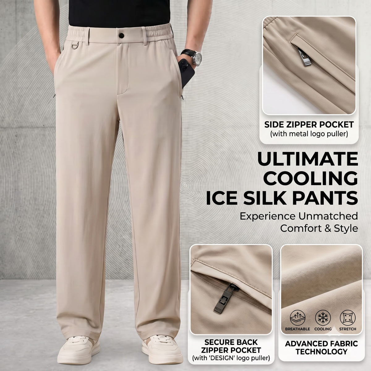 Flexi-Urban: #1 Viral High-Waisted Elastic Stretch Pants For Mature Men