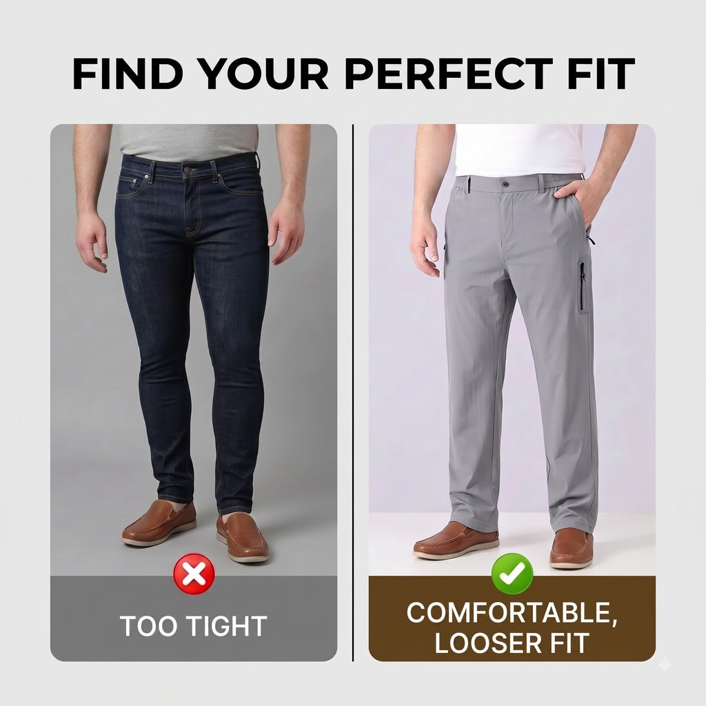 Flexi-Urban: #1 Viral High-Waisted Elastic Stretch Pants For Mature Men