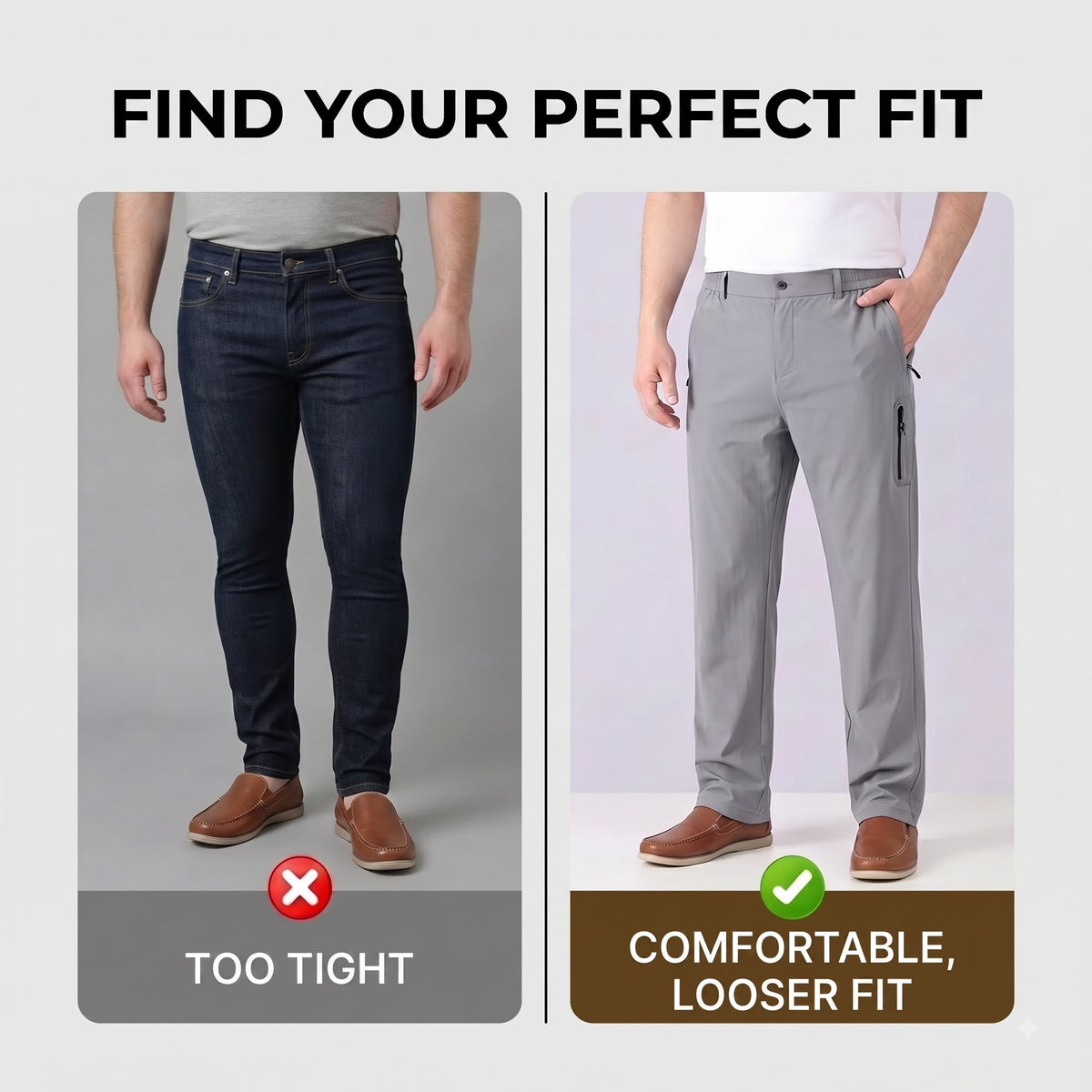 Flexi-Urban: #1 Viral High-Waisted Elastic Stretch Pants For Mature Men