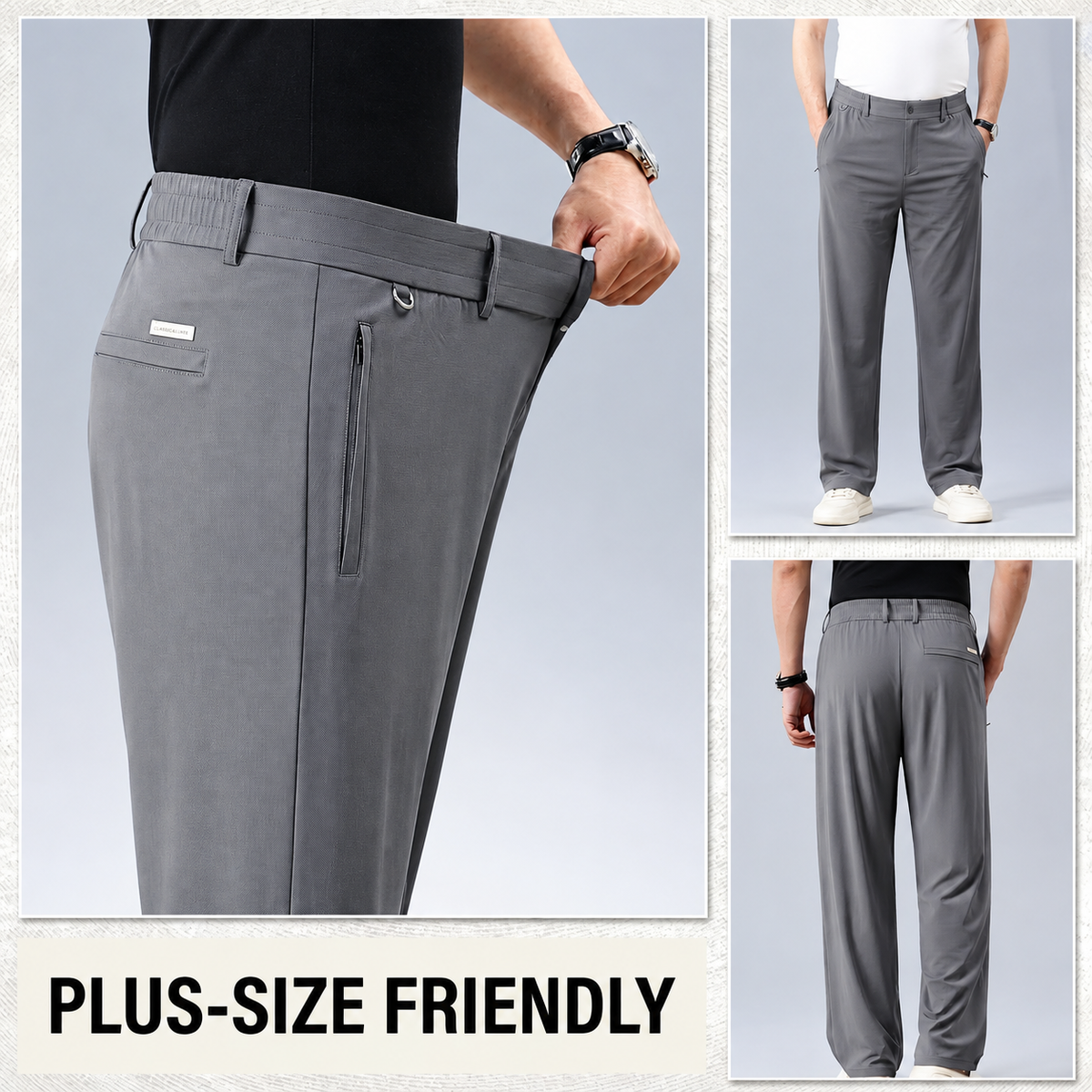 Flexi-Urban: #1 Viral High-Waisted Elastic Stretch Pants For Mature Men