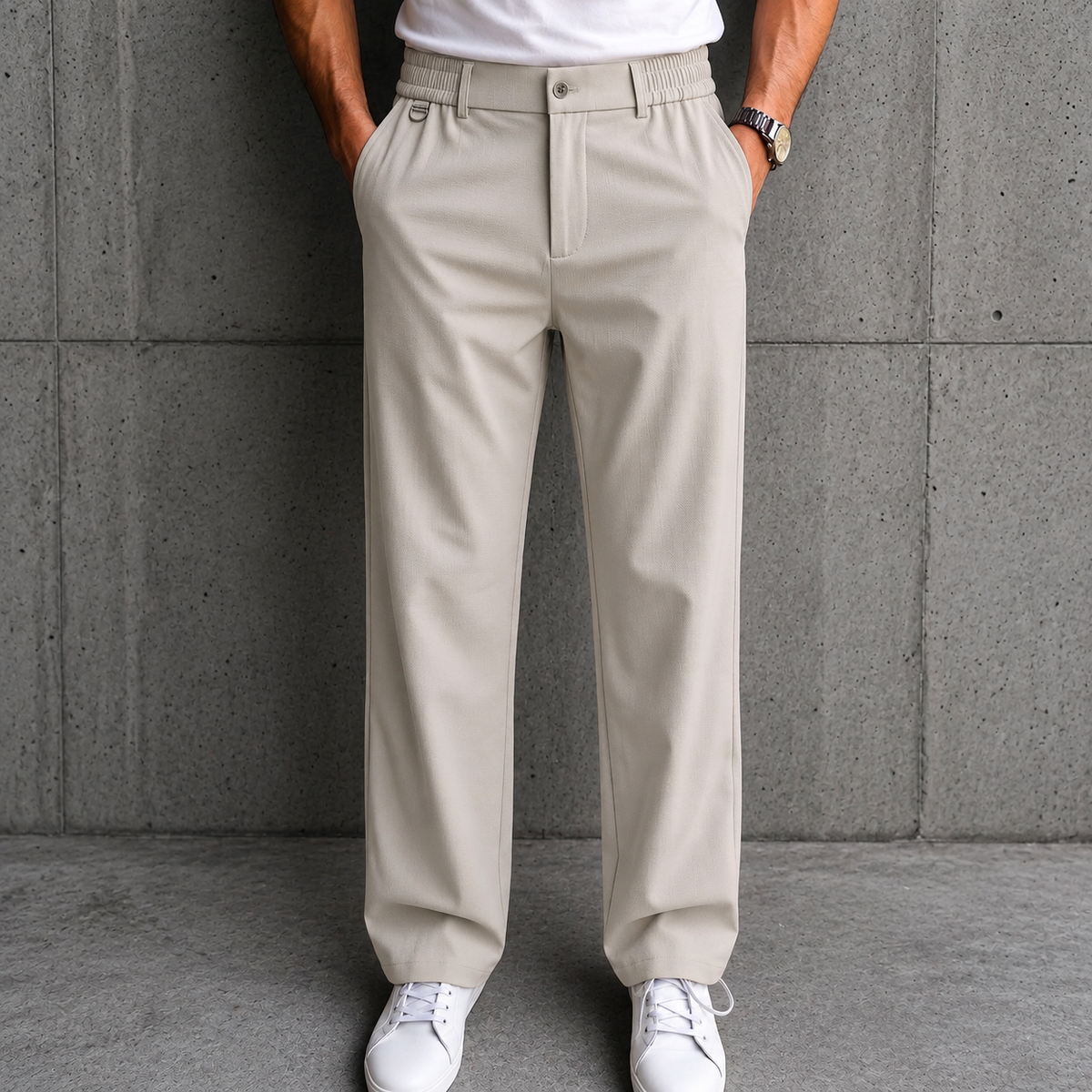 Flexi-Urban: #1 Viral High-Waisted Elastic Stretch Pants For Mature Men
