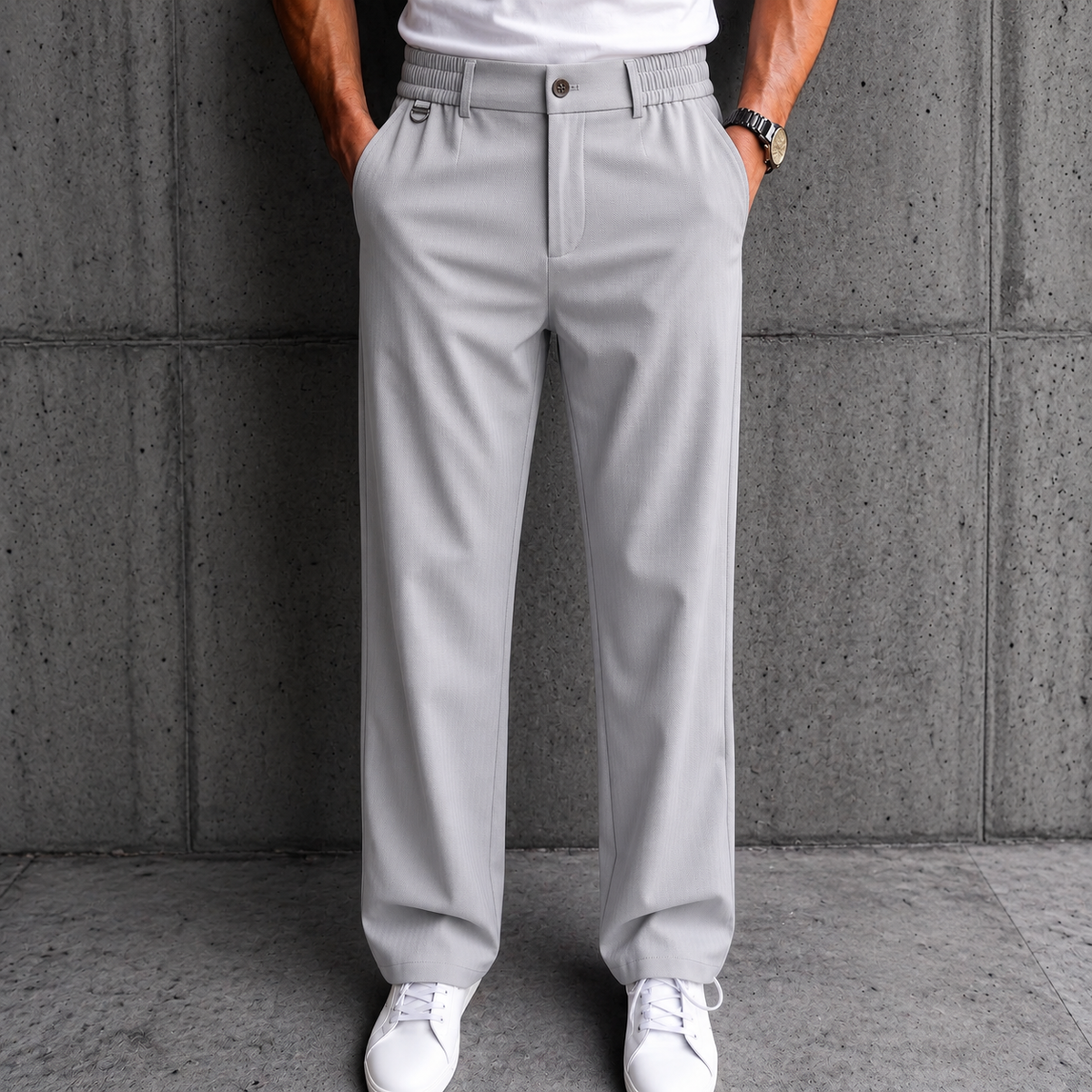 Flexi-Urban: #1 Viral High-Waisted Elastic Stretch Pants For Mature Men