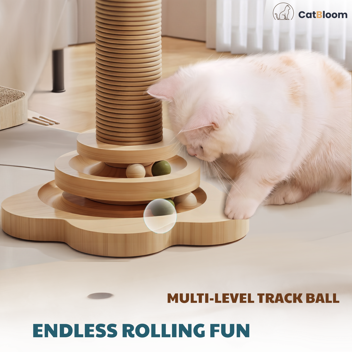 CatBloom™ - More Than a Scratching Post—A Complete Play Center for Your Cat