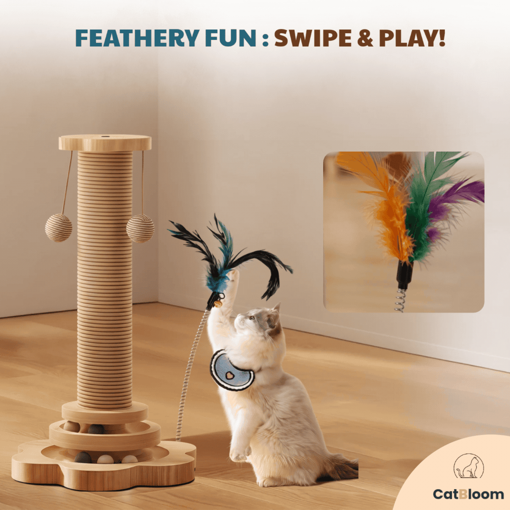 CatBloom™ - More Than a Scratching Post—A Complete Play Center for Your Cat