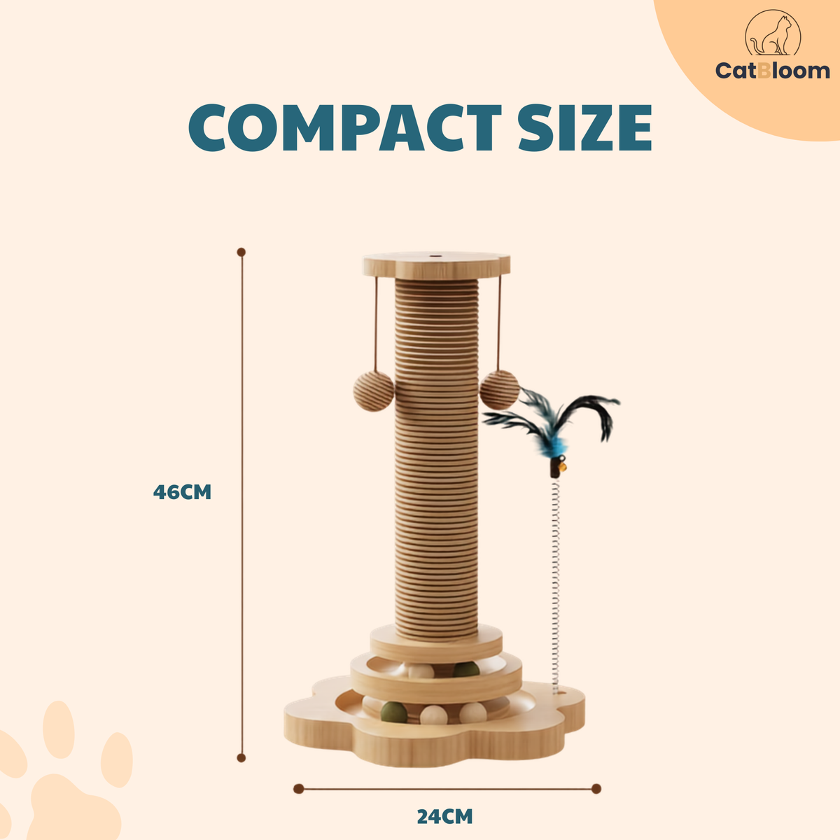 CatBloom™ - More Than a Scratching Post—A Complete Play Center for Your Cat
