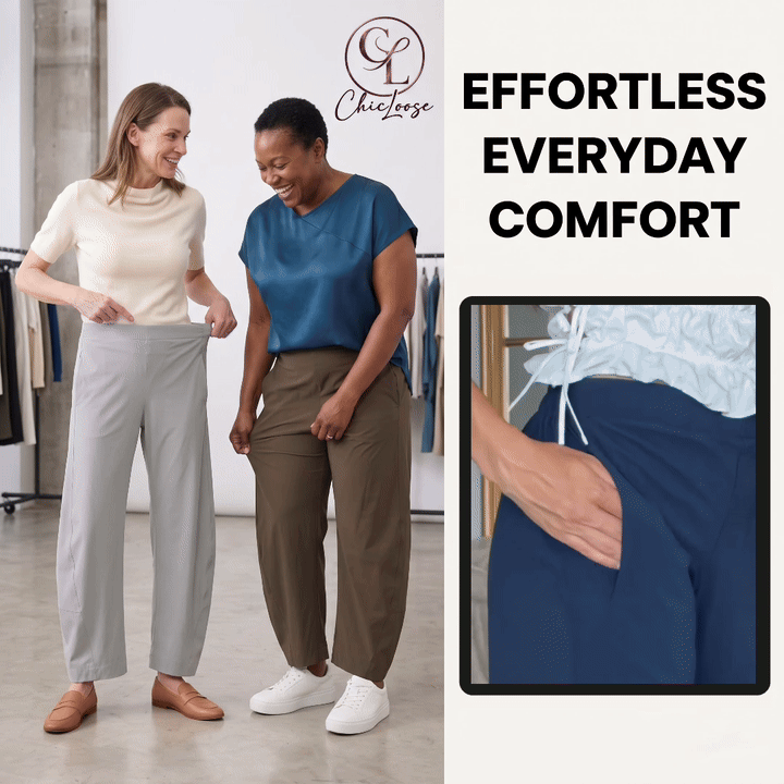 ChicLoose – Comfort Barrel Pants with Stretch Waist