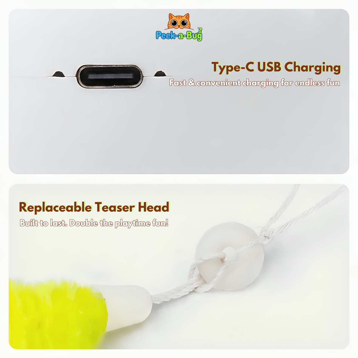 Peek-a-Bug™ Automatic Smart Caterpillar Teaser for Cats