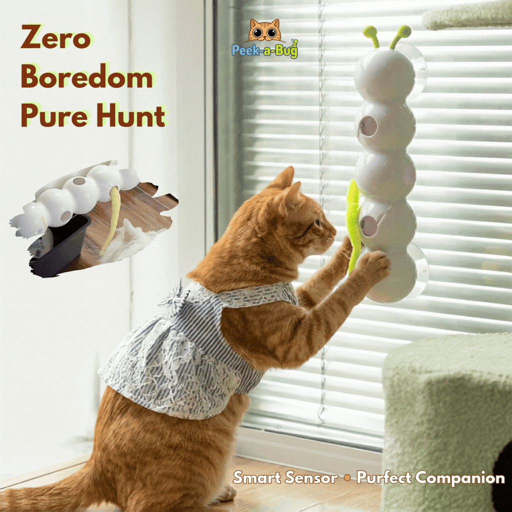 Peek-a-Bug™ Automatic Smart Caterpillar Teaser for Cats