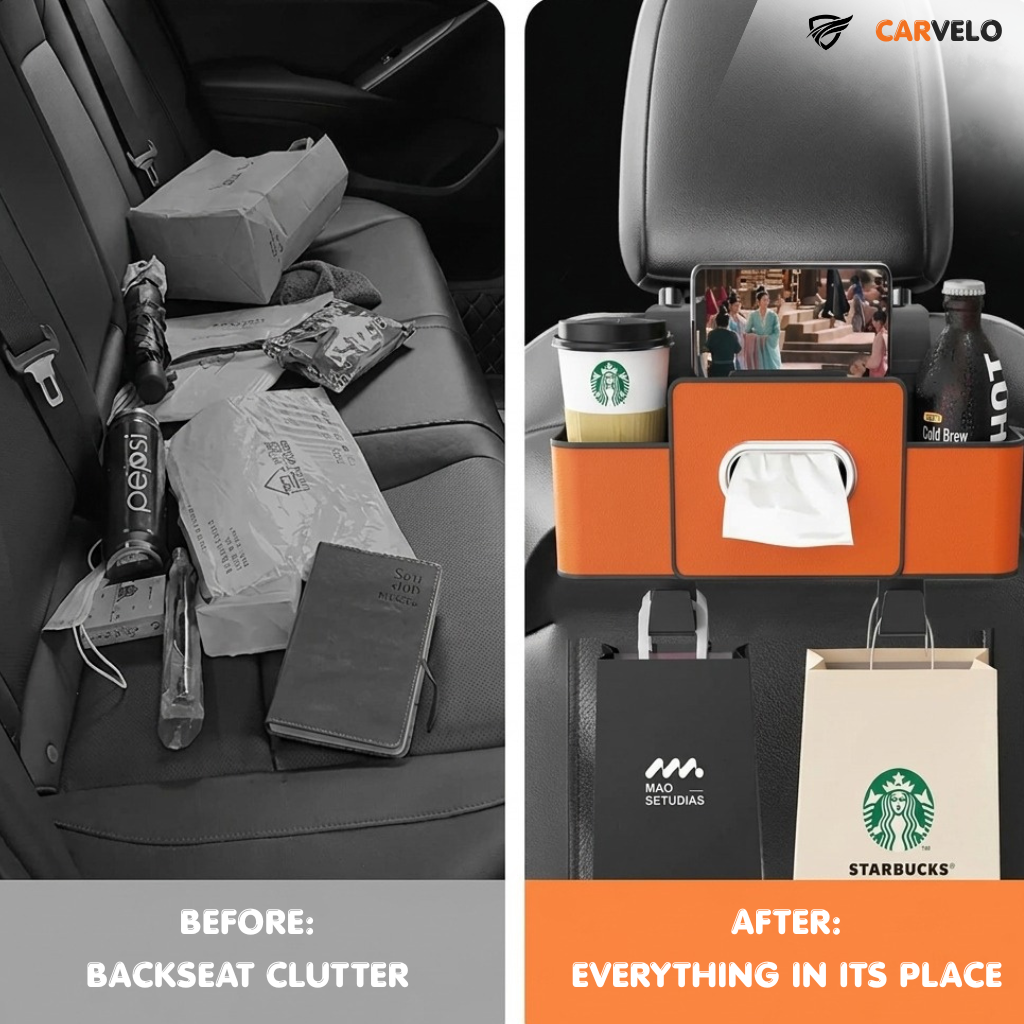 CARVELO™ All-in-One Multi-Function Backseat Car Storage Box